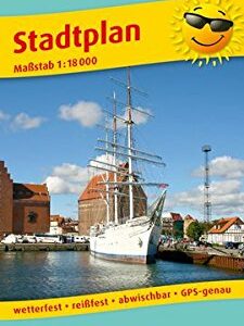 Stadtplan Stralsund: Mit Sehenswürdigkeiten, Straßenverzeichnis, Buslinienplan, wetterfest, reißfest, abwischbar, GPS-genau. 1:18000