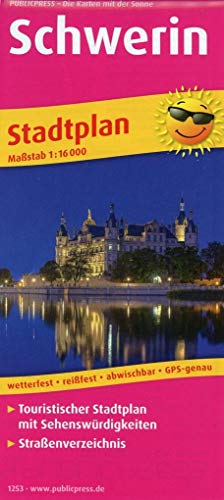 Schwerin: Touristischer Stadtplan mit Sehenswürdigkeiten und Straßenverzeichnis. 1:16000 (Stadtplan: SP)